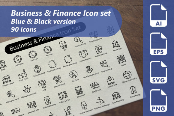 Business Finance Line Graphics and Icons Review