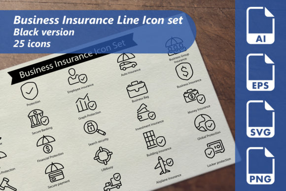 Business Insurance Line Graphics and Icons Review