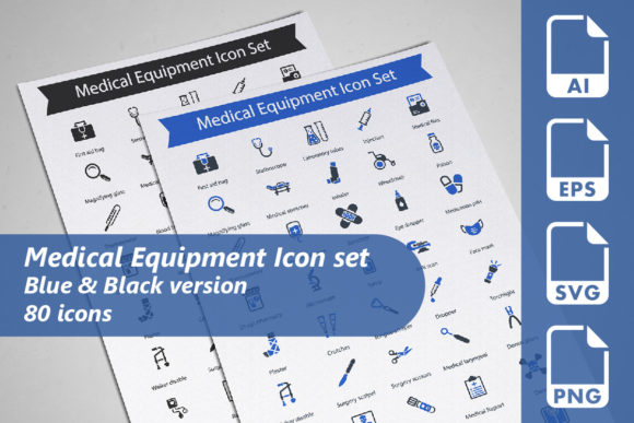 Medical Equipment Icon Set: Graphics & Icons for Crafters