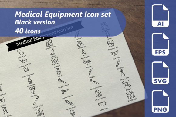 Medical Equipment Line Icon Set Graphics Review
