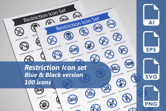 Restriction Icon Set: Editorial Graphics Review