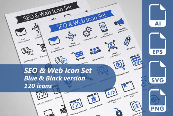 SEO Web Icon Set: Graphics & Icons for Branding