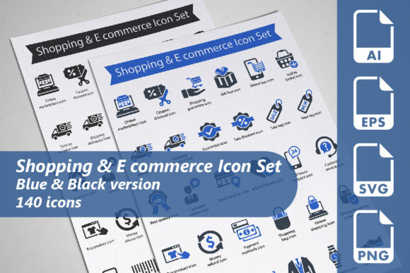 Shopping Ecommerce Icon Set: Graphics & Icons Review