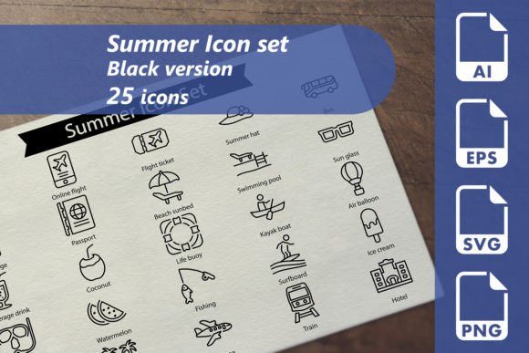 Summer Line Icon Set: Editorial Graphics Review