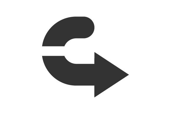 U Turn Right Icon: Graphics & Icons for Digital Products