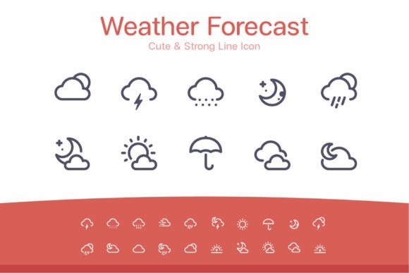 Weather Forecast Line Icon Graphics Review